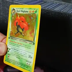 Pokemon TCG Holo Rare Dark Vileplume Card 13/82 Vintage LP Condition 1st Edition - Image 4