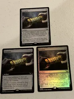 3 x mtg Cryptex, 1 borderless, 1 foil, Murders at Karlov Manor, unplayed - Image 1
