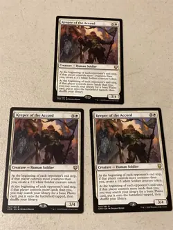 3 x mtg Keeper of the Accord, Commander Legends, 2 are unplayed - Image 1