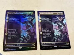 2 x mtg borderless Roar of Endless Song, 1 is foil, Tarkir Dragonstorm, unplayed - Image 1