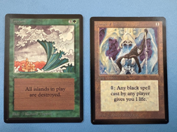 MTG Beta Edition, Tsunami and Throne of Bone! 1993 Vintage Magic! - Image 1