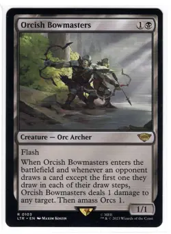 MTG Orcish Bowmasters, Universes Beyond: the Lord of the Rings (LTR) LotR NM - Image 1