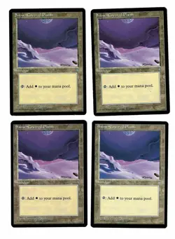 4x (LP) SNOW COVERED Plains Ice Age Magic the Gathering Wizards of the Coast - Image 1