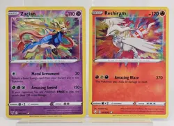 Zacian 082/185 SWSH04: Vivid Voltage Reshiram Shining Fates 017/072 NM Pokemon - Image 1