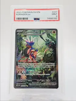 KORAIDON EX 2023 POKEMON S&V SPECIAL ILLUSTRATION RARE 247/198 PSA 9 Q1518 - Image 1