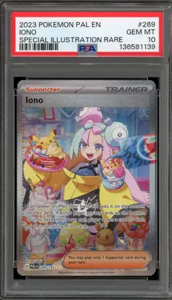Pokemon Iono Paldea Evolved Special Illustration Rare #269 PSA 10 Gem Mint - Image 1