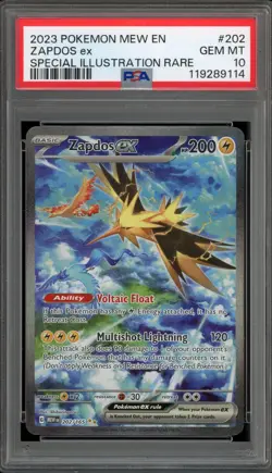 Pokemon Zapdos ex 151 MEW EN Special Illustration Rare #202 PSA 10 Gem Mint - Image 1