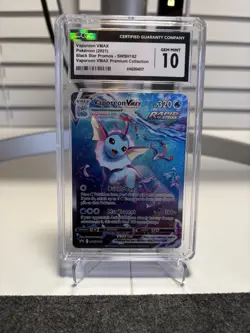 2021 POKEMON SWSH182 ALTERNATE ART VAPOREON VMAX CGC 10 GEM MINT - SEE DESC - Image 2
