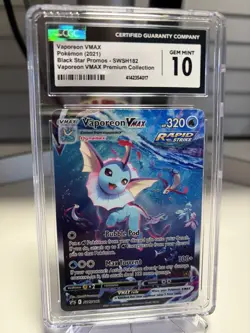 2021 POKEMON SWSH182 ALTERNATE ART VAPOREON VMAX CGC 10 GEM MINT - SEE DESC - Image 4