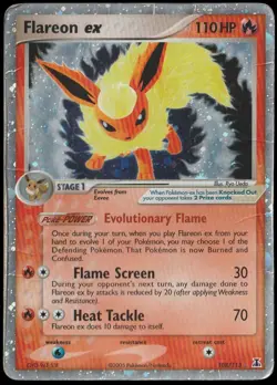 Flareon ex 108/113 Pokemon TCG Delta Species Holo Ultra Rare DMG - Image 1