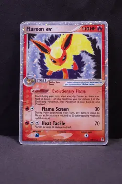 Flareon ex 108/113 Pokemon TCG Delta Species Holo Ultra Rare DMG - Image 4