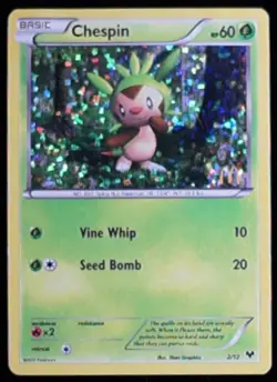 Pokemon TCG Chespin Mcdonalds Promos 2/12 Holo Promo MP - Image 2