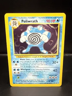 Pokemon Poliwrath 15/130 Base Set 2 Holo Rare - Image 1