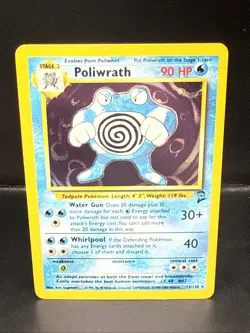 Pokemon Poliwrath 15/130 Base Set 2 Holo Rare - Image 2