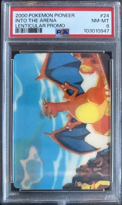 2000 Pokemon Pioneer Charizard Into The Arena Lenticular #24 - PSA 8 - Image 1