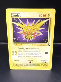 Pokemon TCG - Zapdos - 30/62 - Rare Unlimited - Fossil Unlimited - Image 2