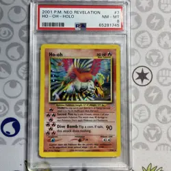 2001 POKEMON NEO REVELATION #7 HO-OH-HOLO PSA 8 - Image 1