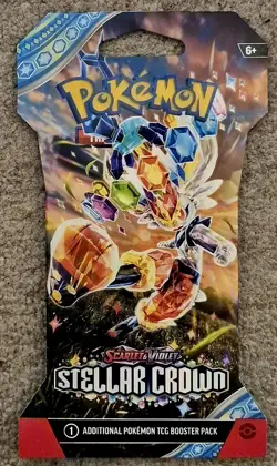 Pokemon TCG STELLAR CROWN Factory Sealed Sleeved Pack💥TOP RATED SELLER💥 - Image 1