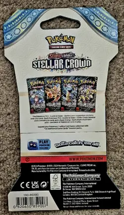 Pokemon TCG STELLAR CROWN Factory Sealed Sleeved Pack💥TOP RATED SELLER💥 - Image 2