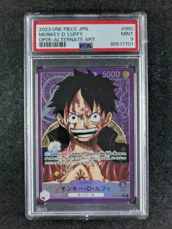 2023 One Piece MONKEY D. LUFFY #OP05-060 Awakening Of The New Era Alt Art PSA 9 - Image 1