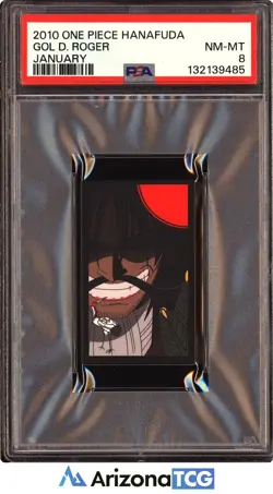 One Piece 2010 Gol D. Roger January One Piece Hanafuda PSA 8 - Image 1