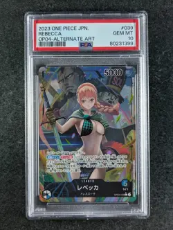 2023 One Piece REBECCA #OP04-039 Kingdoms Of Intrigue Borderless Alt Art PSA 10 - Image 1