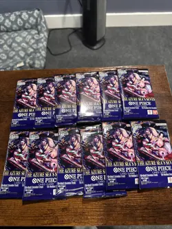Lot of 12 OP14-EB04 The Azure Sea’s Sea One Piece TCG English Booster Packs - Image 1