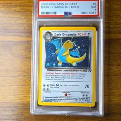 Pokemon TCG Dark Dragonite Team Rocket Holo Unlimited Rare Card 5/82 2000 PSA 7 - Image 2