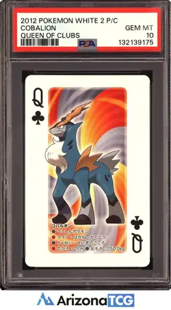 Pokemon 2012 Cobalion Queen Of Clubs Pokemon White 2 Playing Cards PSA 10 - Image 1