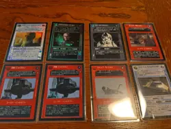 lot 8 cards Star Wars CCG Japan 4 foils incl. Obi-Wan Kenobi Grand Moff Tarkin - Image 1