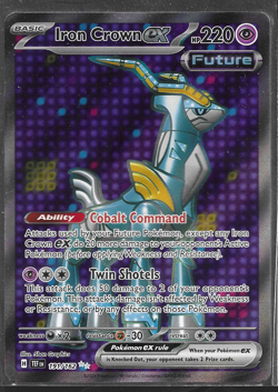 Iron Crown ex 191/162 Temporal Forces Full Art Ultra Rare Holo Pokemon Card - Image 1