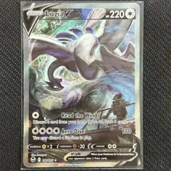 Lugia V 186/195 Alternate Art Pokemon Card English Silver Tempest SWSH12 TCG CCG - Image 1