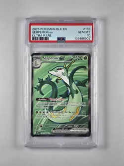 PSA 10 Serperior EX 156/086 Ultra Rare Full Art Pokemon Card BLK EN 2025 - Image 1