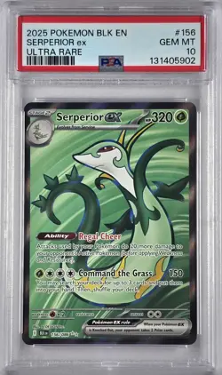 PSA 10 Serperior EX 156/086 Ultra Rare Full Art Pokemon Card BLK EN 2025 - Image 3
