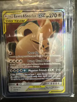 Eevee & Snorlax GX 120/181 Sm-Team Up Holo Card Near Mint Condition - Image 1