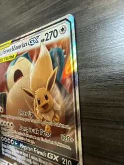 Eevee & Snorlax GX 120/181 Sm-Team Up Holo Card Near Mint Condition - Image 5