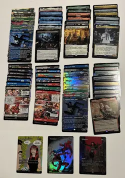 MTG Spider-Man Borderless Extended Art 59 Card Lot Mythic Rare Uncommon Foil Reg - Image 1
