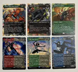 MTG Spider-Man Borderless Extended Art 59 Card Lot Mythic Rare Uncommon Foil Reg - Image 3