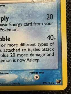 Pokemon TCG Vaporeon Unseen Forces Holo Rare 19/115 LP Excellent Condition Card - Image 5