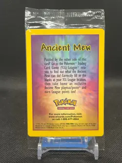Pokemon TCG Ancient Mew Promo Card 2000 Movie Factory Sealed - Print Line - Image 2