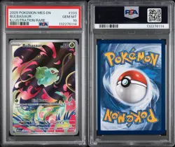 Bulbasaur PSA 10 Gem Mint 133/132 ME01 Mega Evolution Holo Pokemon Card English - Image 3