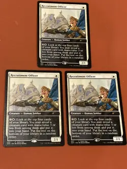 3 x mtg Recruitment Officer, game day promo cards, unplayed - Image 1
