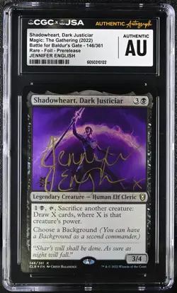 MTG Prerelease Cards CGC AU Shadowheart, Dark Justiciar - Jennifer English Auto - Image 1