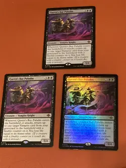 3 x mtg Queen's Bay Paladin, 1 pre-release foil, Lost Caverns Ixalan, unplayed - Image 1