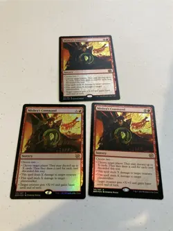 3 x mtg foil Mishra's Command, Brothers War - Image 1