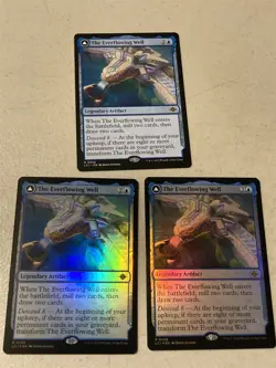 3 x mtg The Everflowing Well, 2 foil, Lost Caverns of Ixalan, unplayed - Image 1