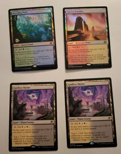 MtG EoE Duals: Godless Shrine x2, foil Breeding Pool and Sacred Foundry - Image 1