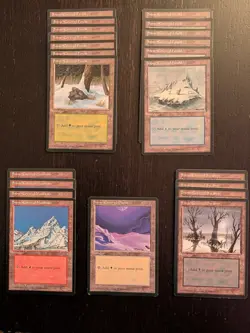 ICE AGE * Snow-Covered Lot of 22 * Mostly NM * Magic the Gathering MtG - Image 1
