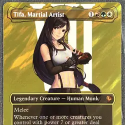Tifa, Martial Artist 0214 Borderless Surge Foil Commander: FINAL FANTASY MTG TCG - Image 4