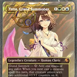 Yuna, Grand Summoner 0216 Borderless Surge Foil Commander: FINAL FANTASY MTG TCG - Image 4